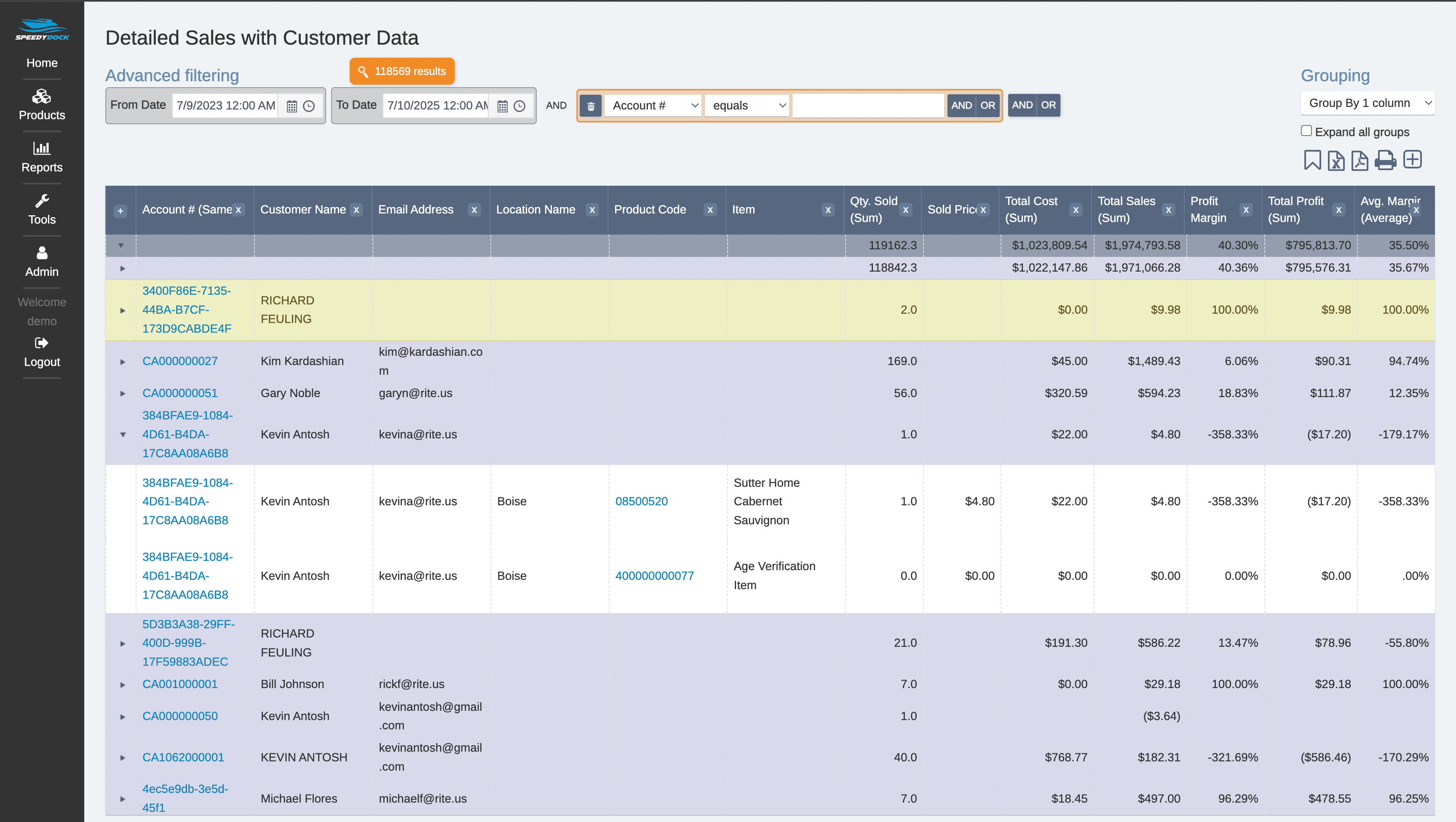 Screenshot of Reporting & Analytics